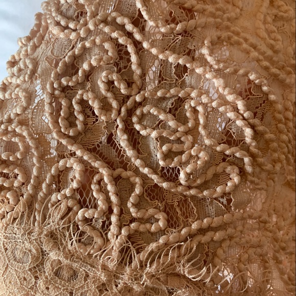 ZARA Lace top NWOT gorgeous nude color size M - Picture 5 of 9